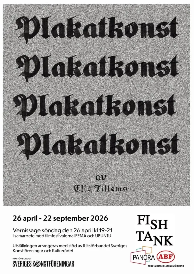 Finissage för ELLA TILLEMAs utställning Plakatkonst