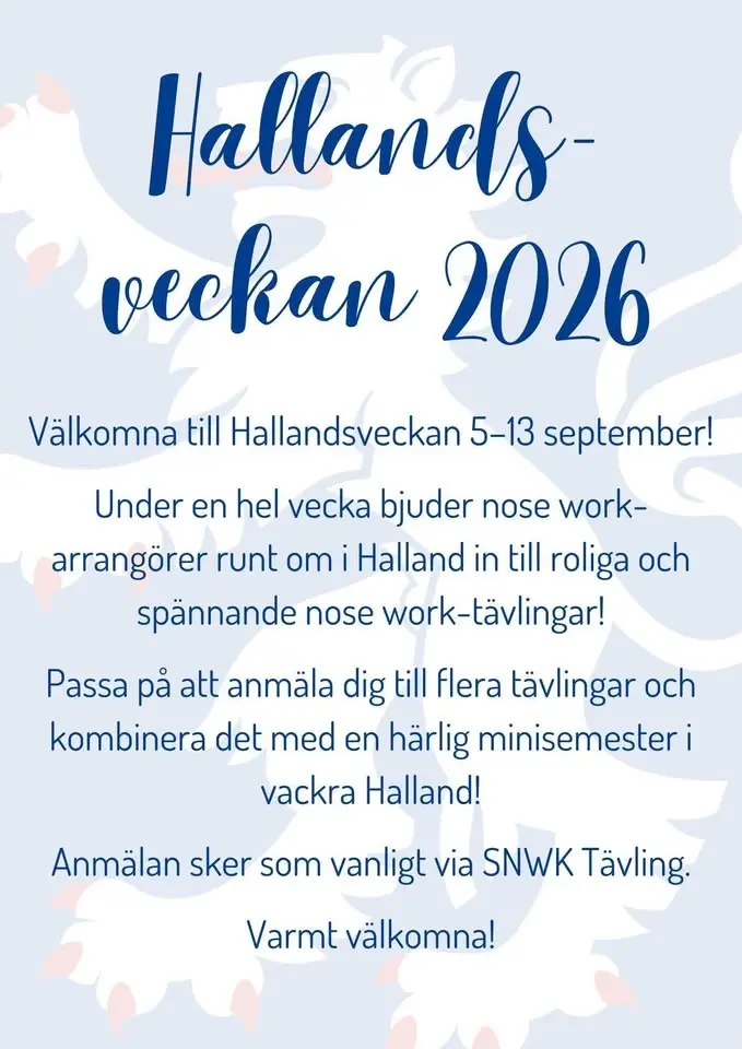 Hallandsveckan Nw2 TEM inomhus och NW 2 TEM utomhus