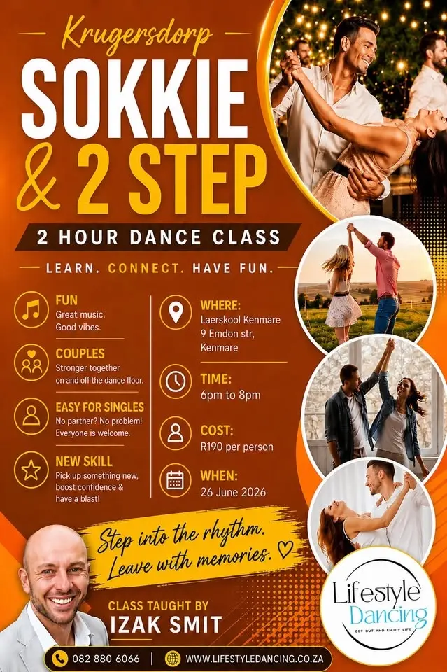 Sokkie and 2-Step 2 hour dance class in Krugersdorp