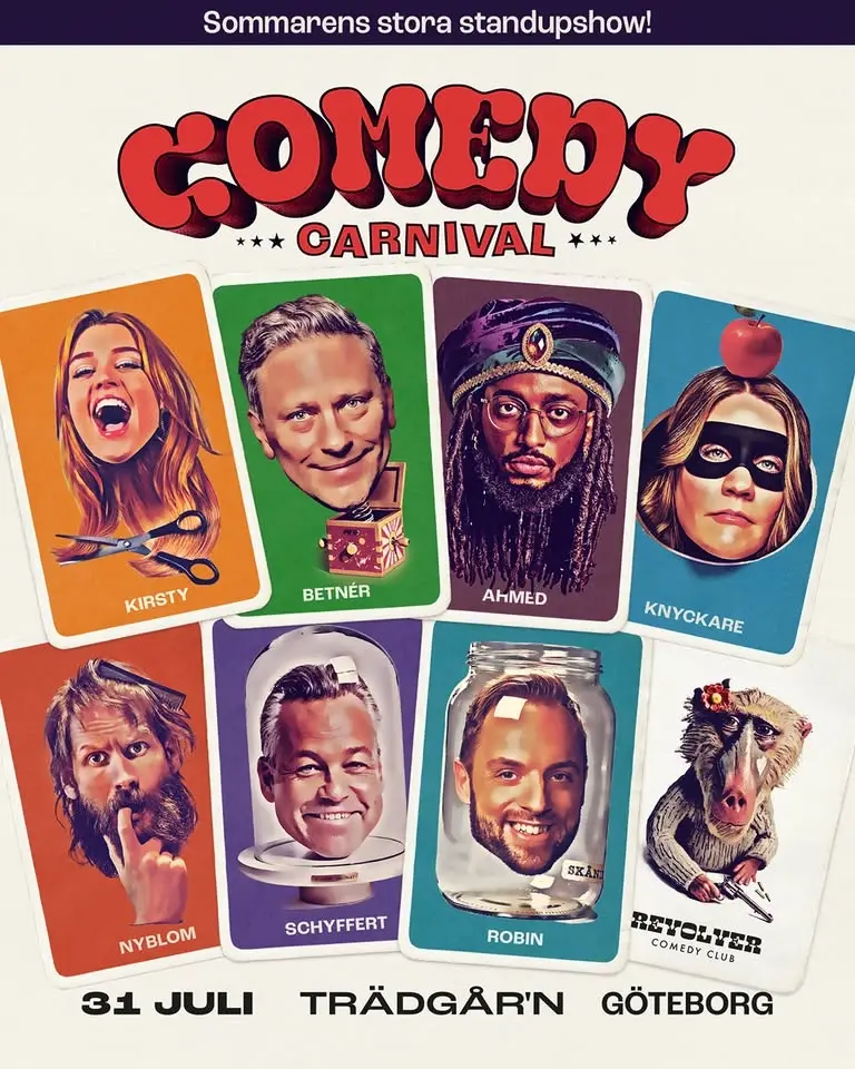 Comedy Carnival: Sommarens stora standupshow! • 31/7 • Göteborg