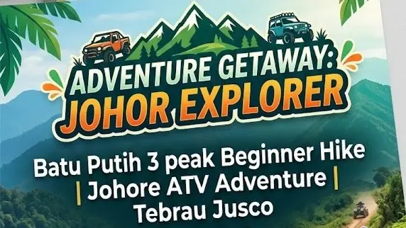 Batu Putih 3 Peaks Beginner Hike | Johore ATV Adventure | AEON TEBRAU Relaxing