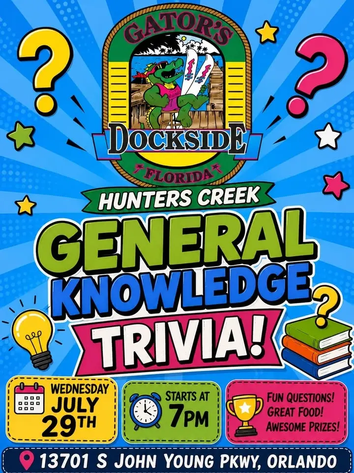 General Knowledge Trivia @ Gators Dockside Hunters Creek