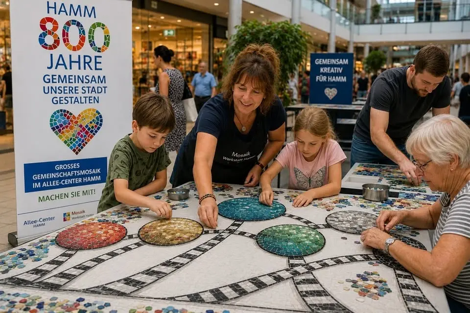Mosaik-Kurs im Allee-Center / Gemeinschaftsmosaik