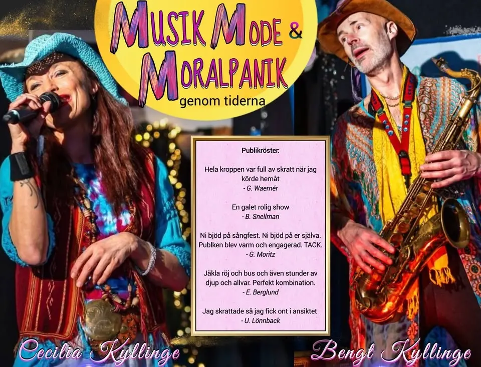 musikshow MUSIK, MODE & MORALPANIK med Cecilia Kyllinge och Bengt Kyllinge