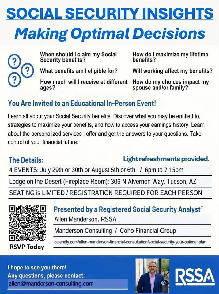 SOCIAL SECURITY INSIGHTS - MAKING OPTIMAL DECISIONS