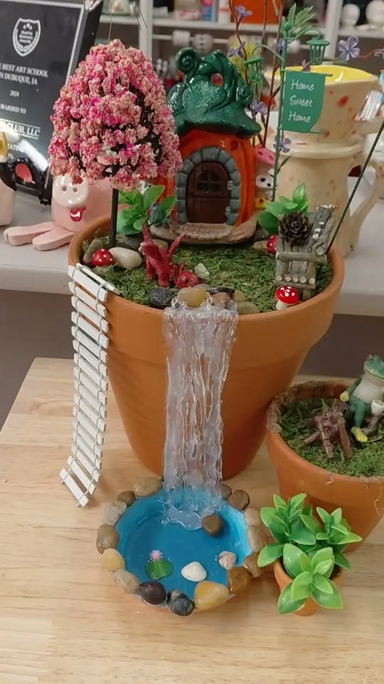 3 Tier Fairy Garden @MakersClubDubuque