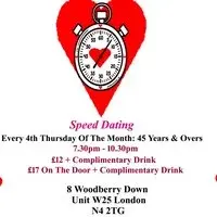 Speed dating 45 years & Overs Thursdays