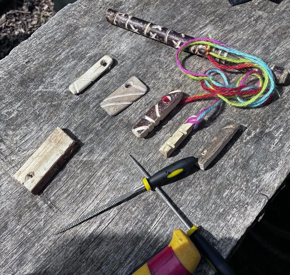 Whittling - make a magic wand or amulet 