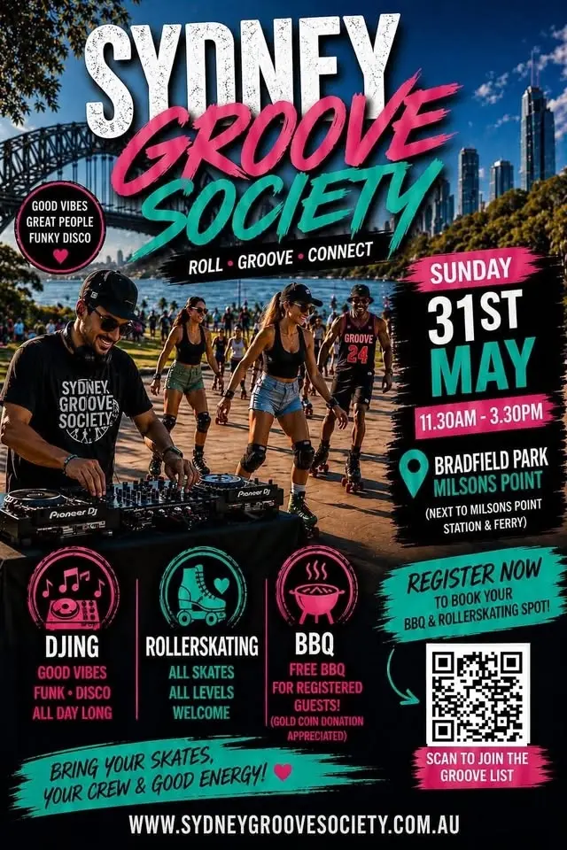 🎶🛼 Sydney Groove Society presents: Roller Skating Jam 🛼🎶