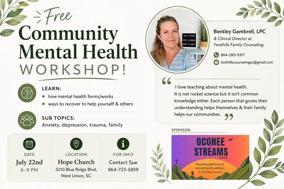 Free Mental Health Workshop @ Hope Church