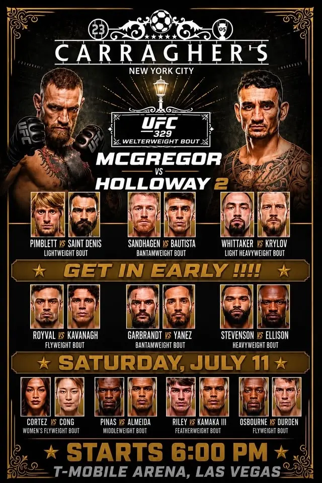 McGREGOR V HOLLOWAY2 … & PADDY THE BADDY!