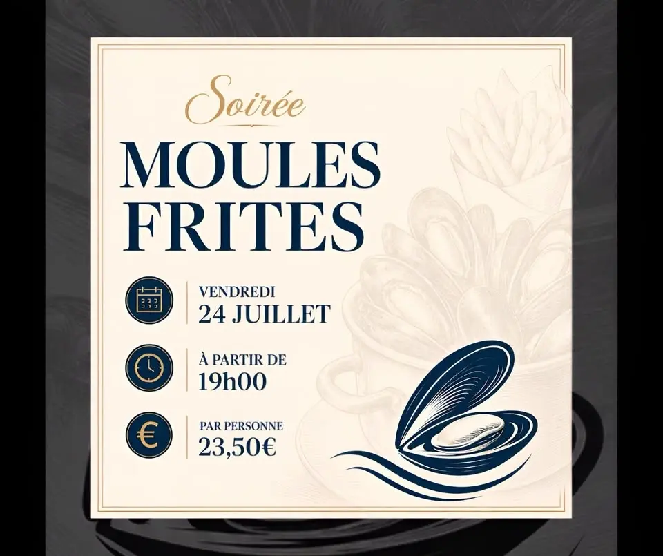 SOIRÉE MOULES/FRITES À VOLONTÉ 