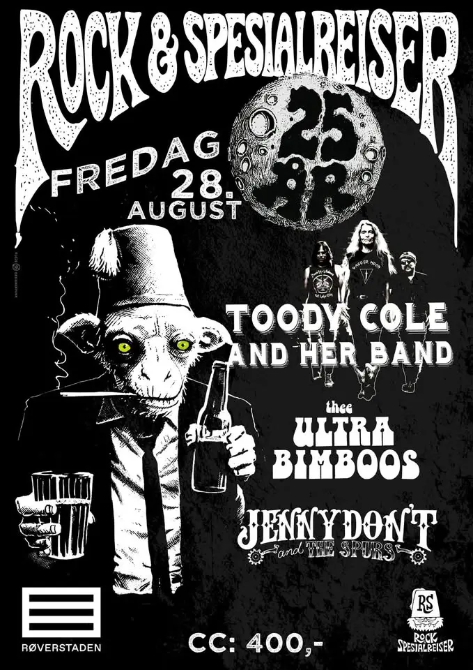 Rock & Spesialreiser 25 år // Toody Cole And Her Band + Thee Ultra Bimboos + Jenny Don't & The Spurs