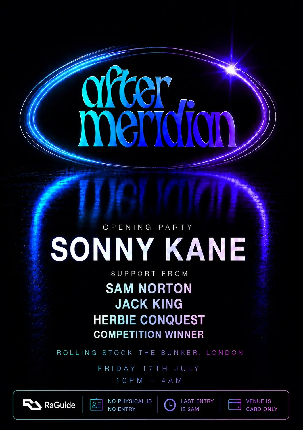 After Meridian at The Bunker, Rolling Stock London