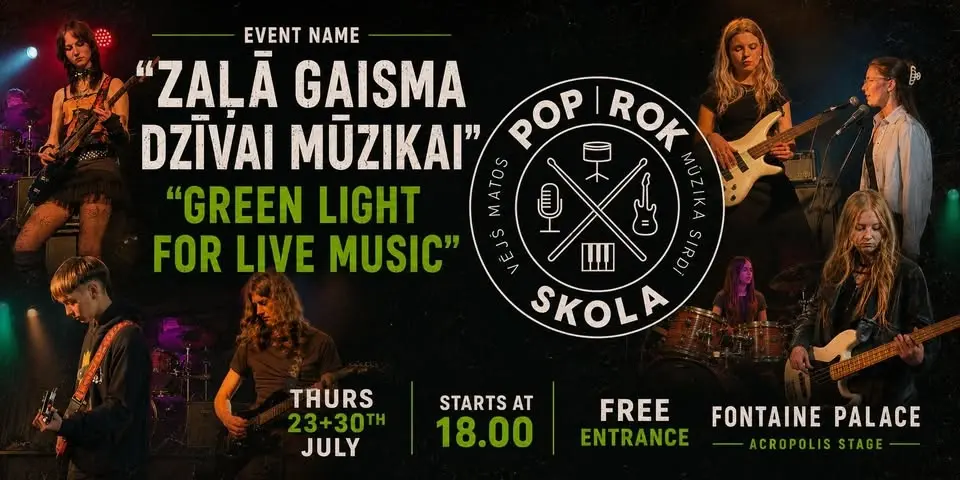 POP ROKS SKOLA BAND Green light for live music