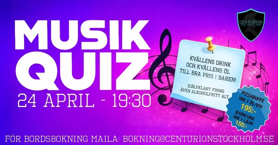 Musikquiz på Centurion🎶