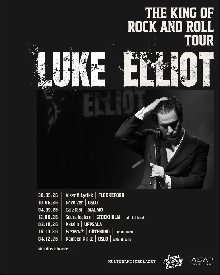 LUKE ELLIOT – The King of Rock and Roll Tour • 12/9 • Stockholm