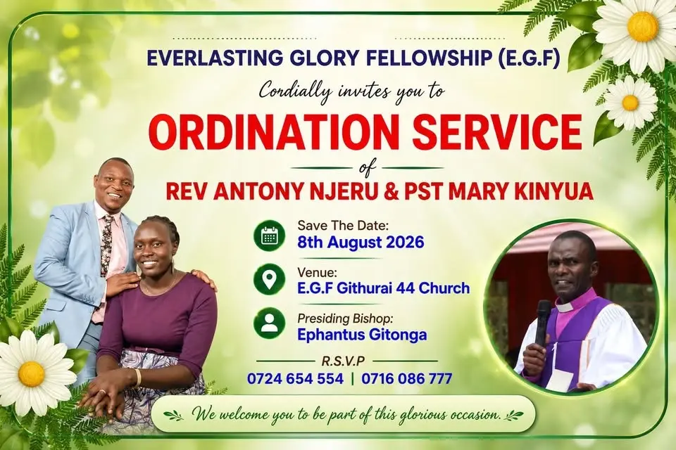 Ordination of Rev Antony Njeru & Pastor Mary