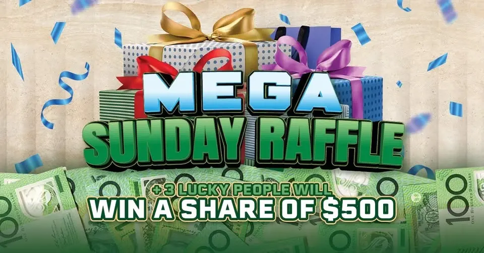 Mega Sunday Raffle @ Saints!