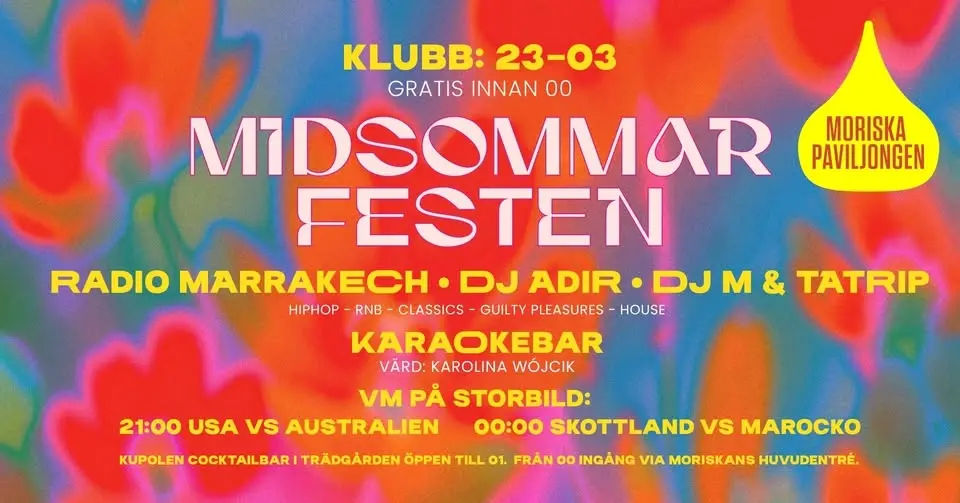 MIDSOMMARFESTEN - VM PÅ STORBILD, KARAOKEBAR & KLUBB