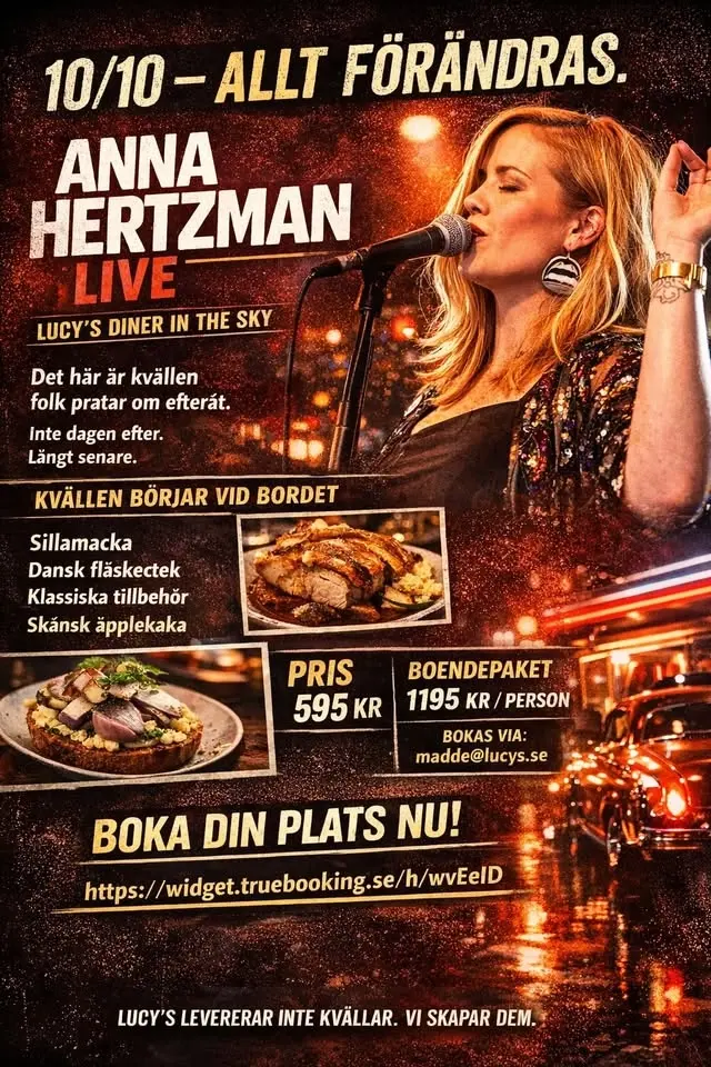 Anna Hertzman live - Hos Lucy´s Diner in the sky Ljungbyhed