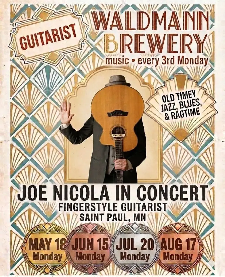 Live Music at Waldmann Brewery - Joe Nicola plays the oldest Saloon in Minnesota!