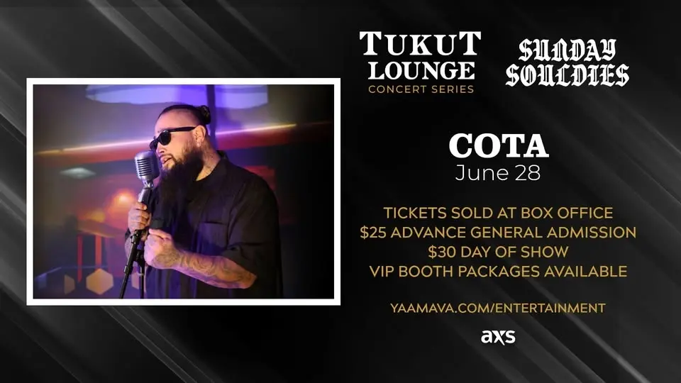 Cota LIVE at the Tukut Lounge at the Yaamava Resort & Casino