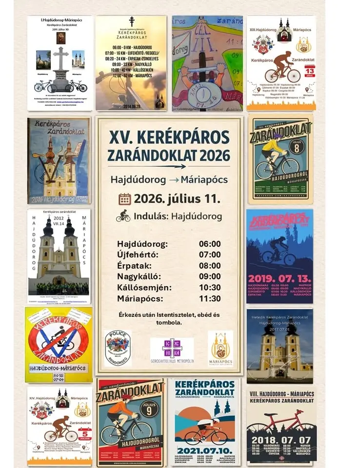 XV. Hajdúdorog-Máriapócs kerékpáros zarándoklat