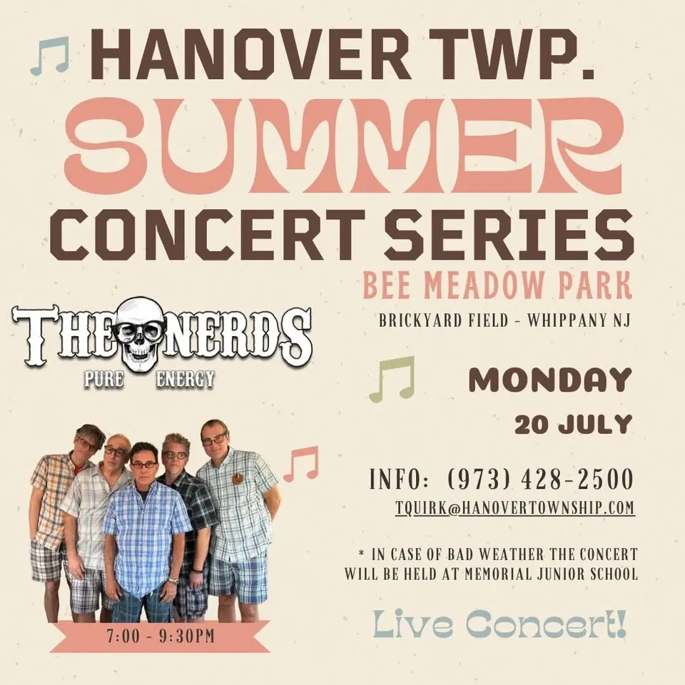 The Nerds FREE Concert at Bee Meadow Park in Whippany
