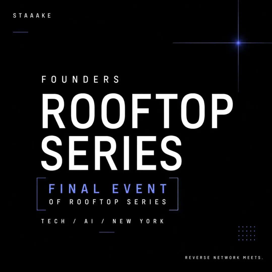 Founders Rooftop Series, AI/Tech (Final event) — Reverse Network Meet