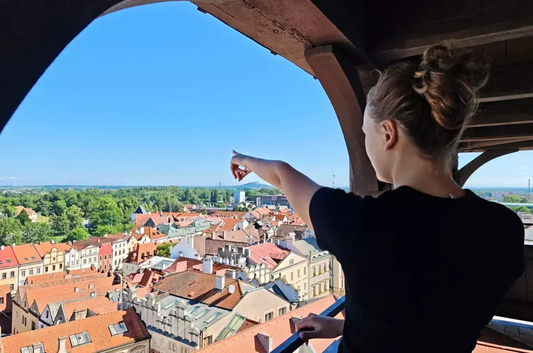 Oslava vysvědčení z výšky na Zelené bráně