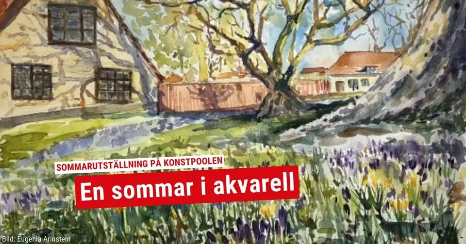 Vernissage för Konstpoolens sommarutställning: En sommar i akvarell
