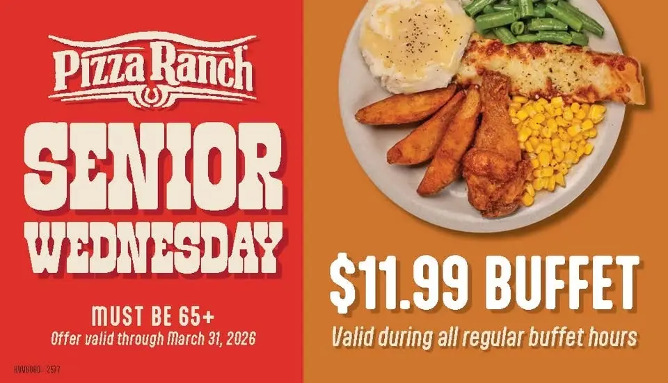 Senior Day Every Wednesday at Carroll Pizza Ranch!