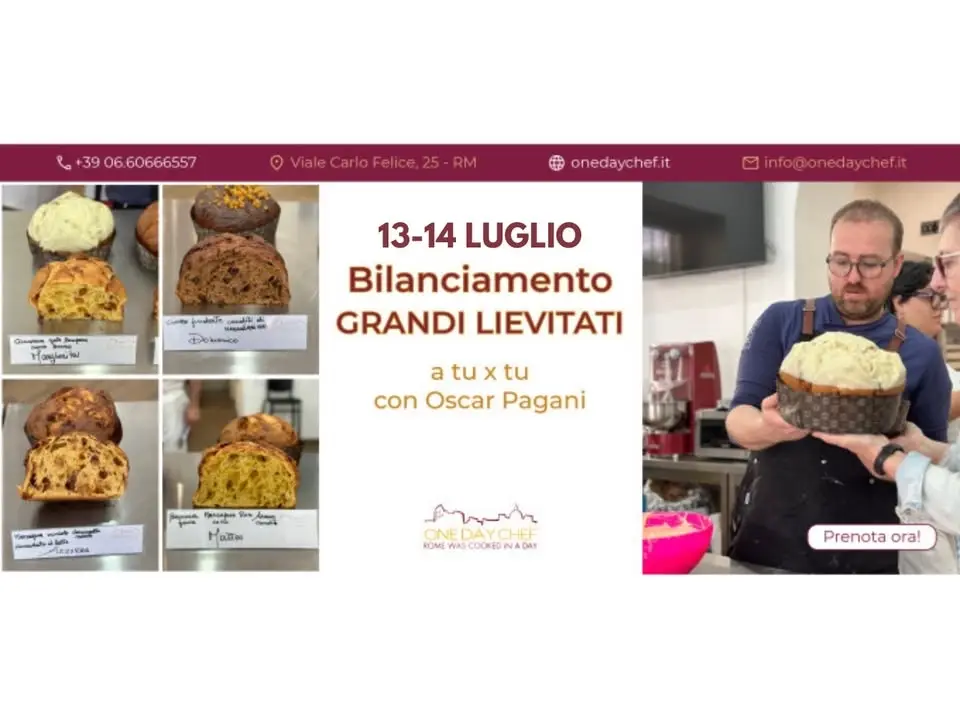 A TU X TU con Oscar Pagani: Bilanciamento GRANDI LIEVITATI - 13 e 14 Luglio 2026