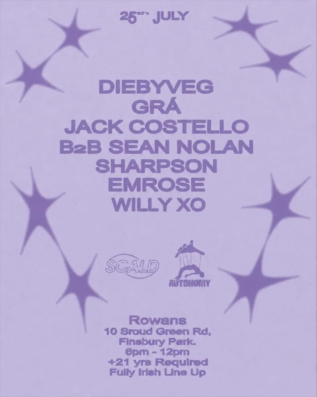 Scald x Autonomy at Rowans // 25th July // DAY PARTY