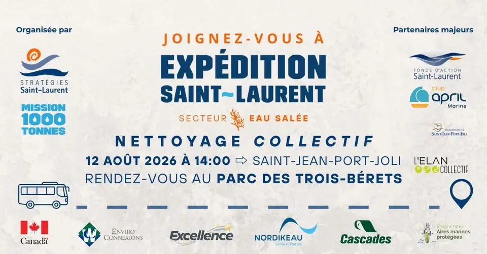 Nettoyage de berges à Saint-Jean-Port-Joli