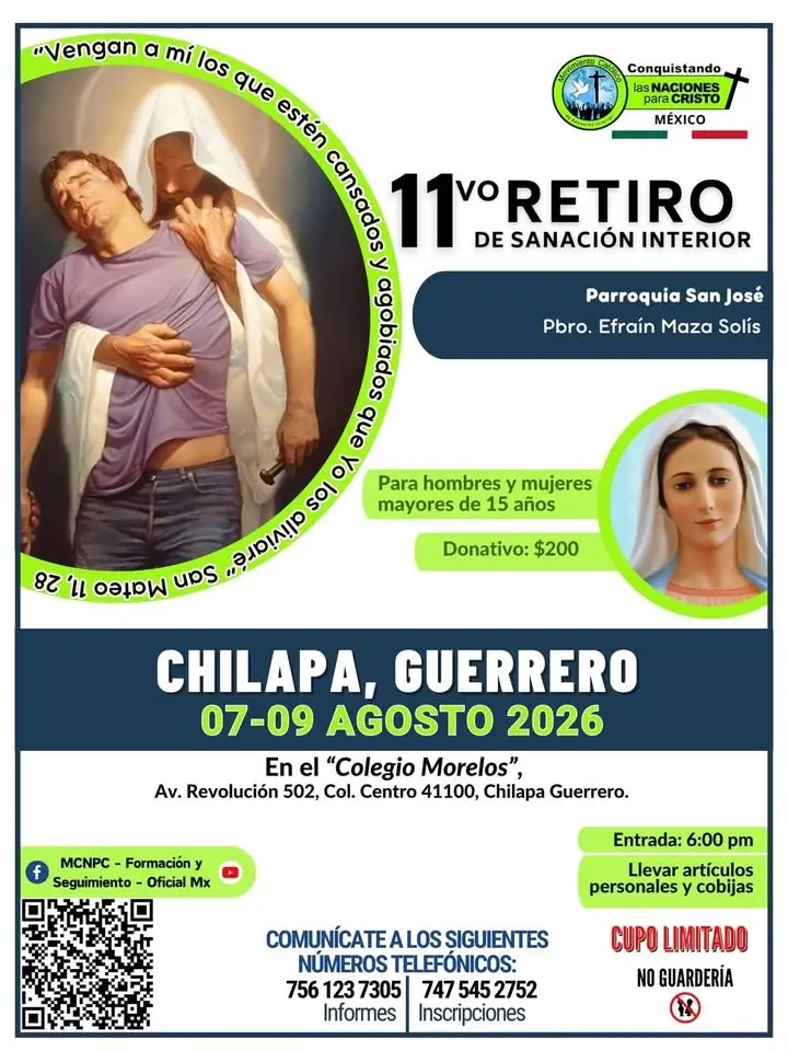 Retiro de sanación interior CHILAPA DE ALVAREZ 