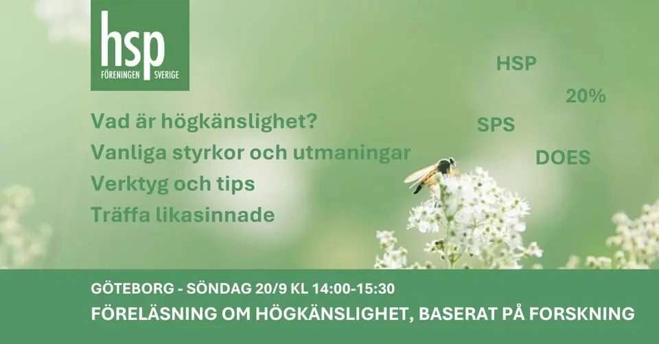 Föreläsning om högkänslighet - GÖTEBORG