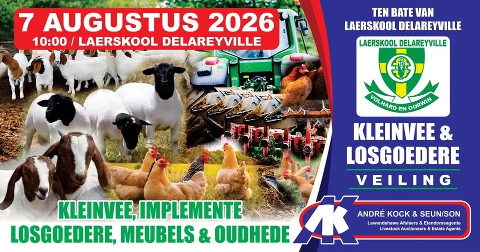 Laerskool Delareyville Kleinvee & Losgoedere Veiling