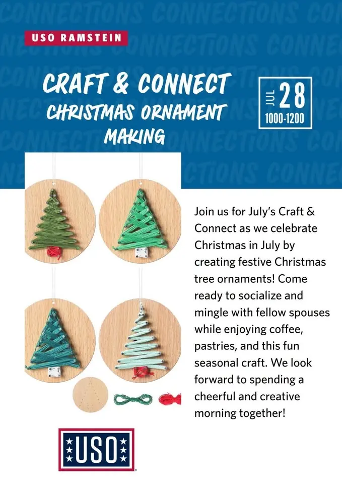 July Craft and Connect - "Christmas In July Ornament" Making