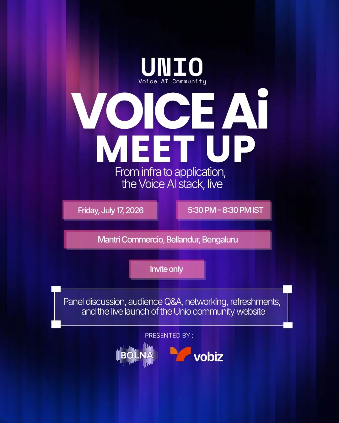 Unio VoiceAI Room - From Infra to Application, The Voice AI stack, Live.