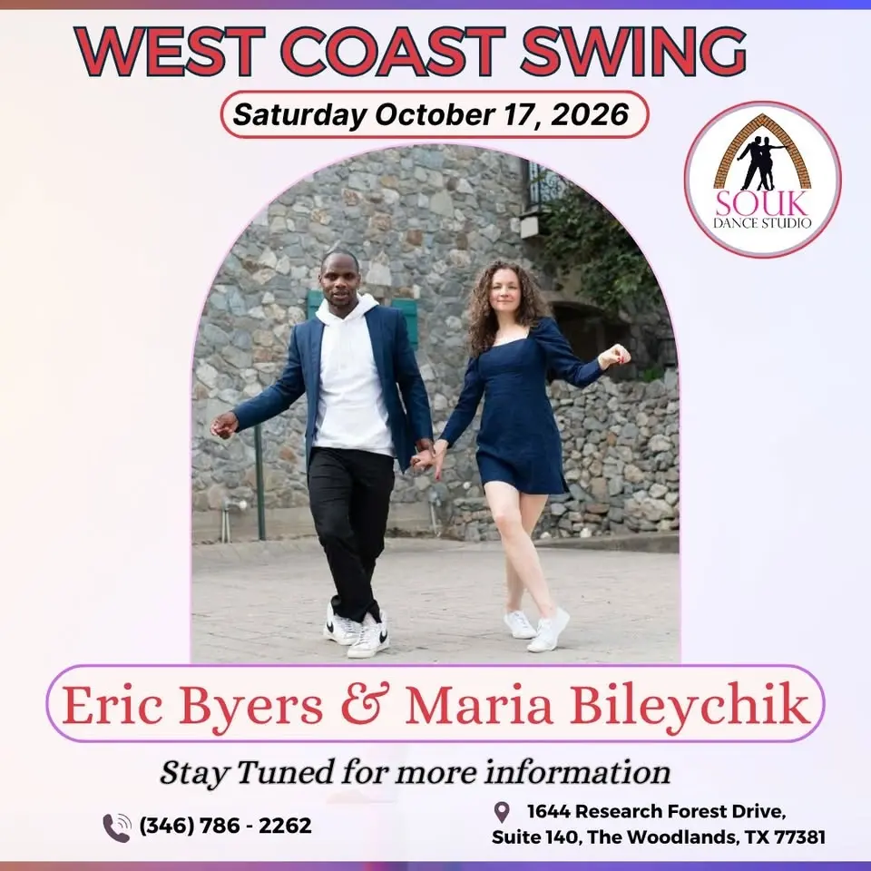 West Coast Swing Workshops & Social with Eric Byers & Maria Bileychik! 🌟