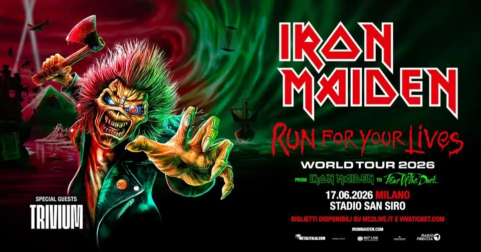 Iron Maiden - Run For Your Lives World Tour 2026 | Milano, Stadio San Siro