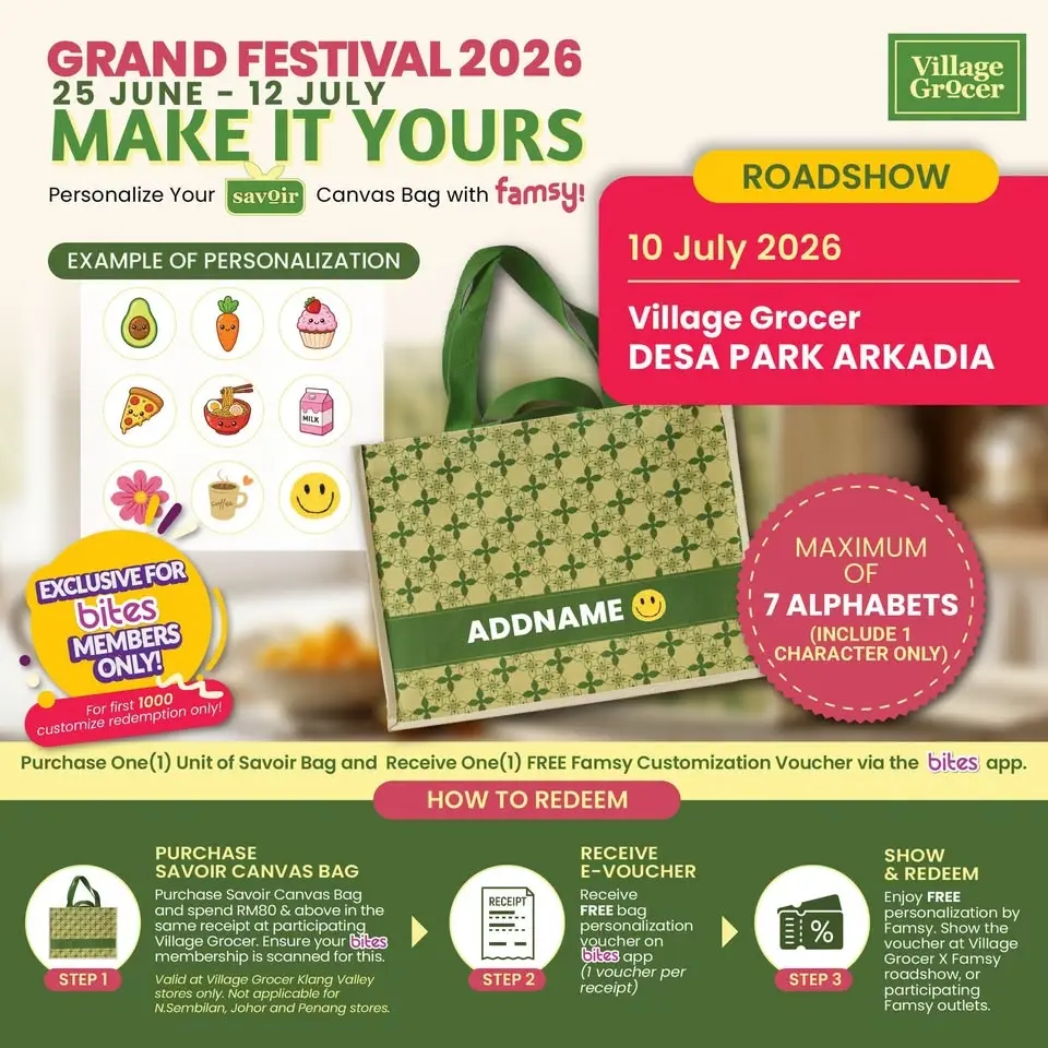 Savoir Bag Personalization Roadshow - Village Grocer, Plaza Arkadia Desa Parkcity
