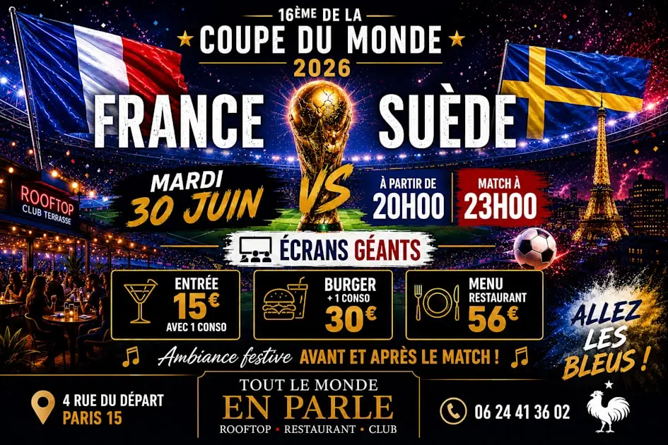 Match France / Suede  Ecran Geant Open Air / Club