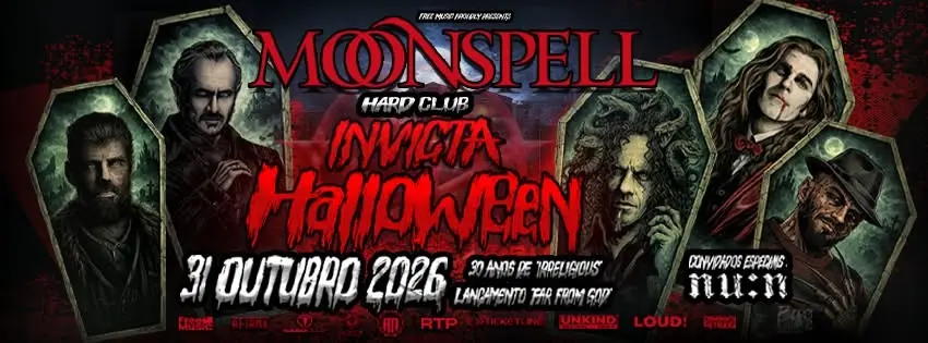 MOONSPELL - Invicta Halloween - 31 Outubro 2026
