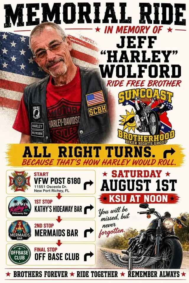 Memorial Ride for Jeff "Harley" Wolford