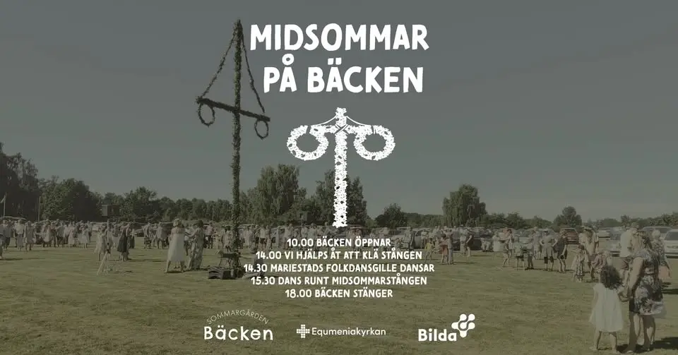 Midsommarfirande på Bäcken