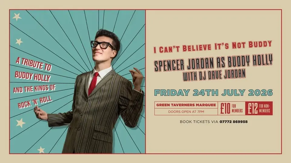 Spencer Jordan as Buddy Holly @ The Green Taverners, Plymouth Argyle