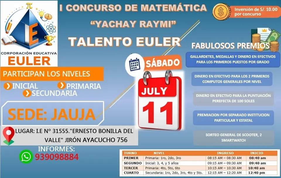 I CONCURSO REGIONAL DE MATEMÁTICA- TALENTO EULER